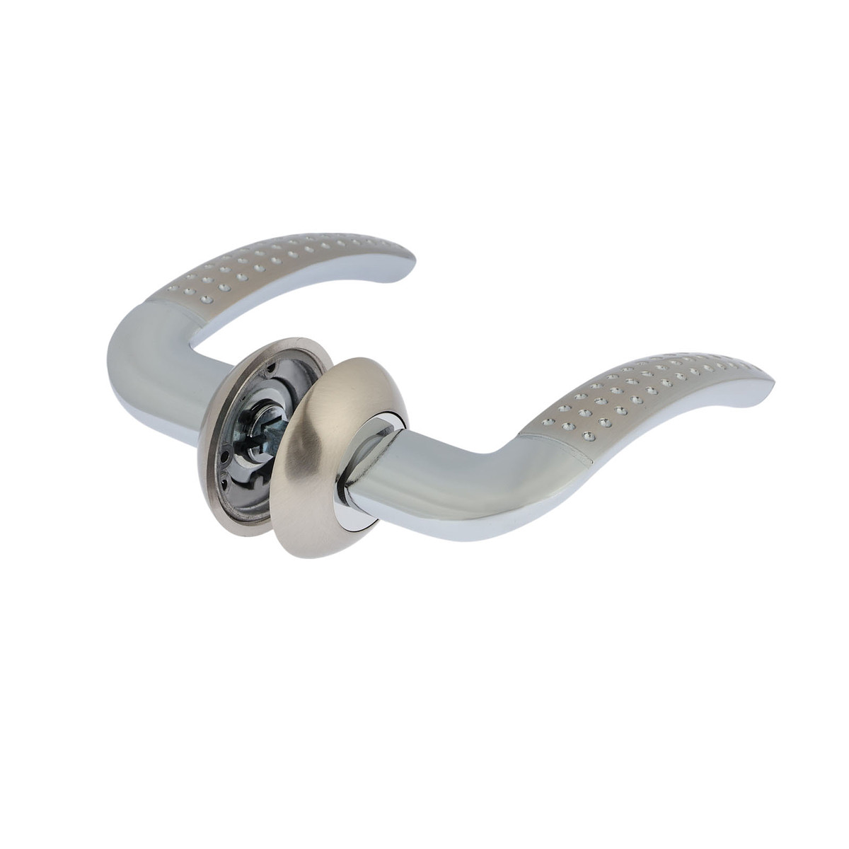 

Ручка раздельная lockland 011 sn/cp, цвет сатиновый никель/хром