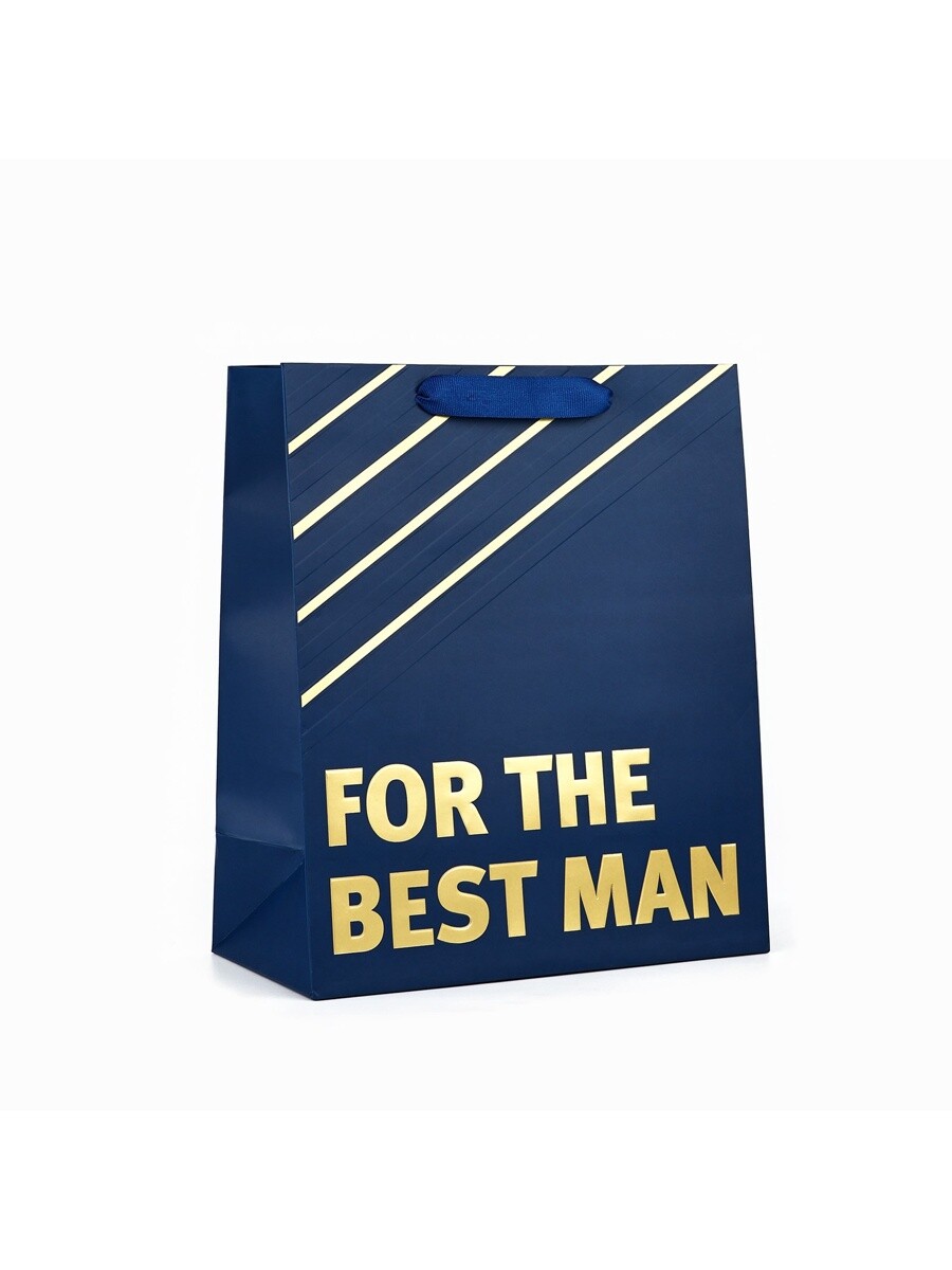 

Пакет ламинированный for the best man, ml 23 х 27 х 11.5 см, Синий