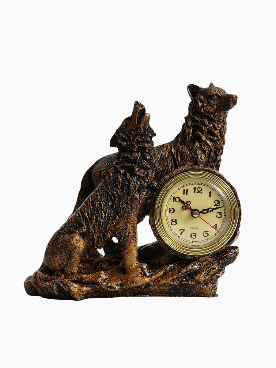 

Часы настольные интерьерные, на батарейках ааа, 21.5×23.5×12 см, d-7 см