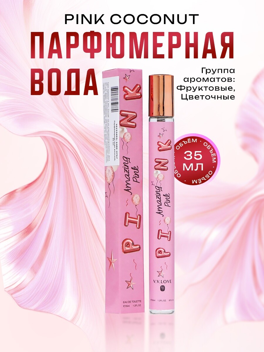 

Парфюмерная вода женская pink coconut, 35 мл