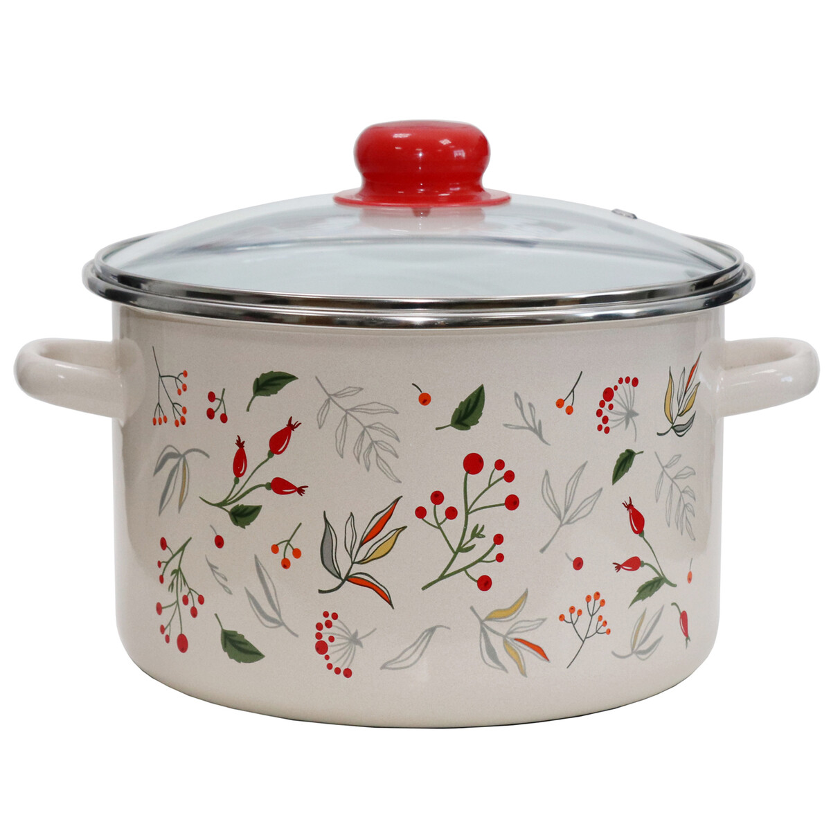 

Кастрюля 4,0л стеклянная крышка, Белый