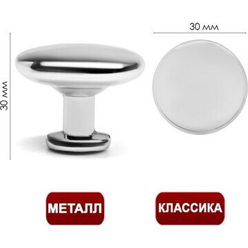 Ручка кнопка тундра light pk036cp (md112