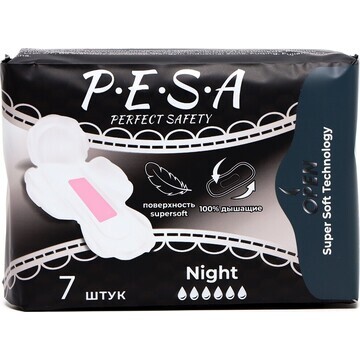 Прокладки гигиенические pesa night, 7 шт