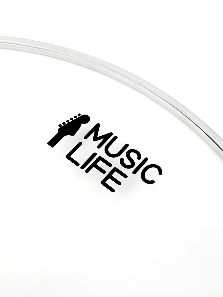 Пластик для барабана music life 14 дюймов, прозрачный Вид№3