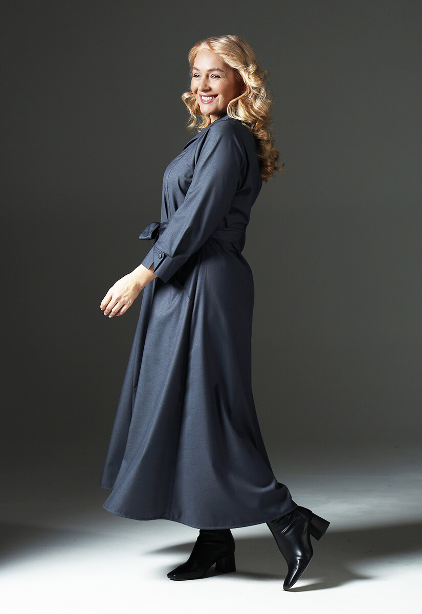 Платье Dimma Fashion Studio 018808097 Графитовый  Фото 4
