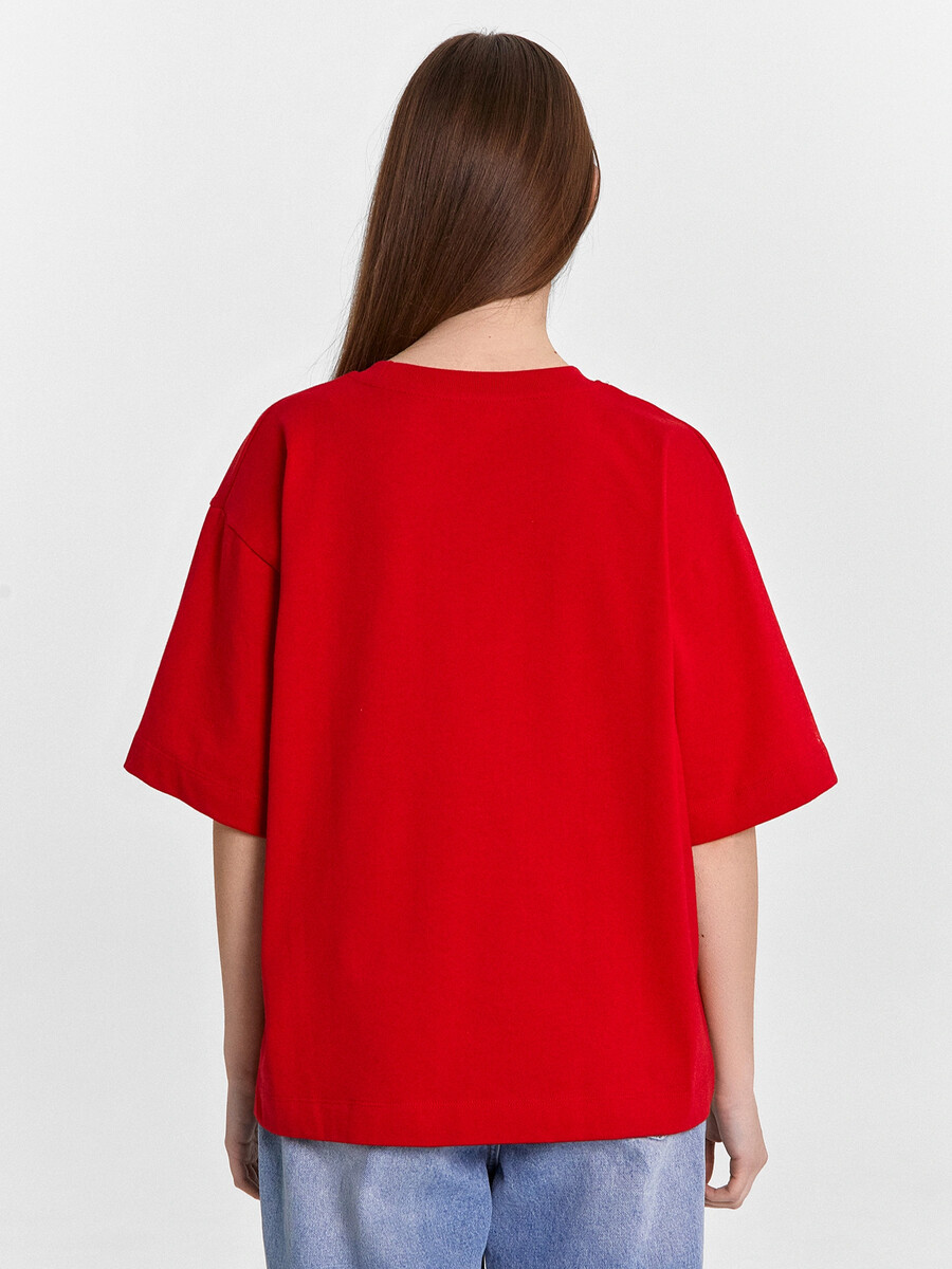 Футболка женская красная с принтом из коллекции art u wear (mark formelle & national art museum) Mark Formelle 018841669 Багровый +печать  Фото 2