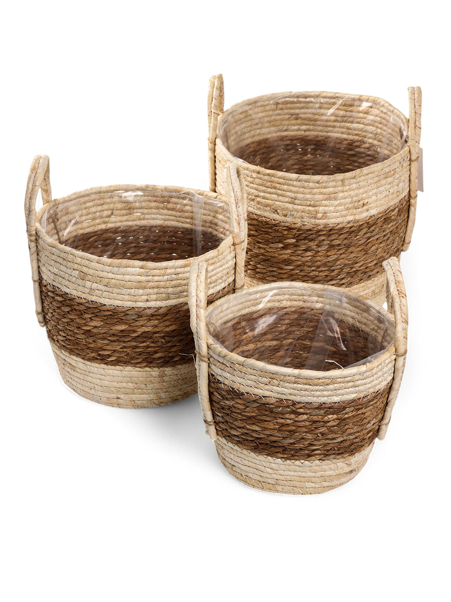 

Набор кашпо, Бежевый;коричневый