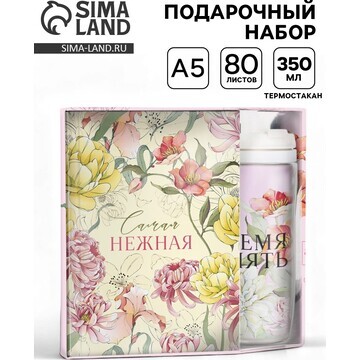 Подарочный набор ежедневник а5, 80 л. и 