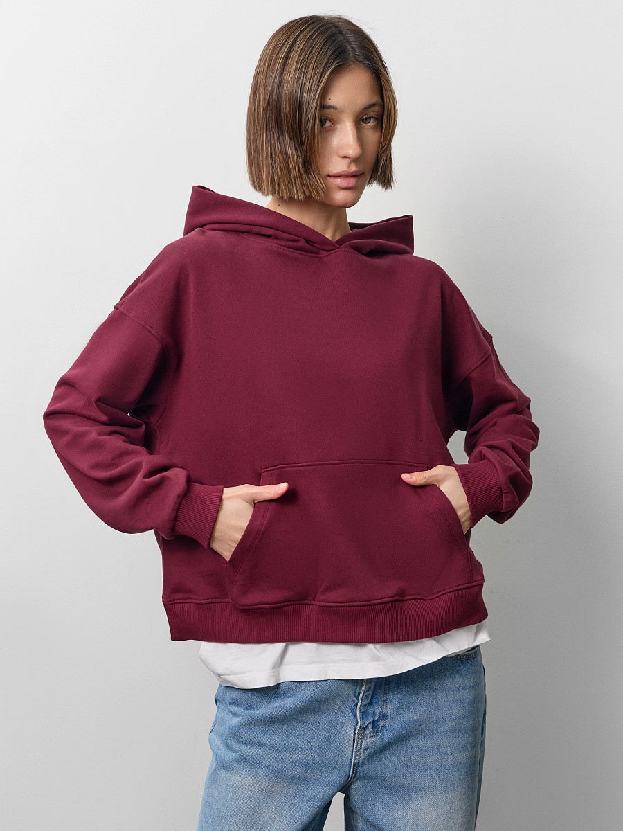 

Худи женское бордовое, Бордовый;вино