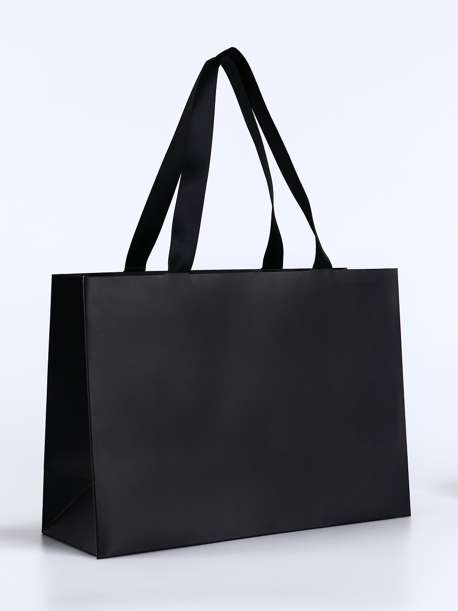 

Пакет подарочный ламинированный горизонтальный, Черный