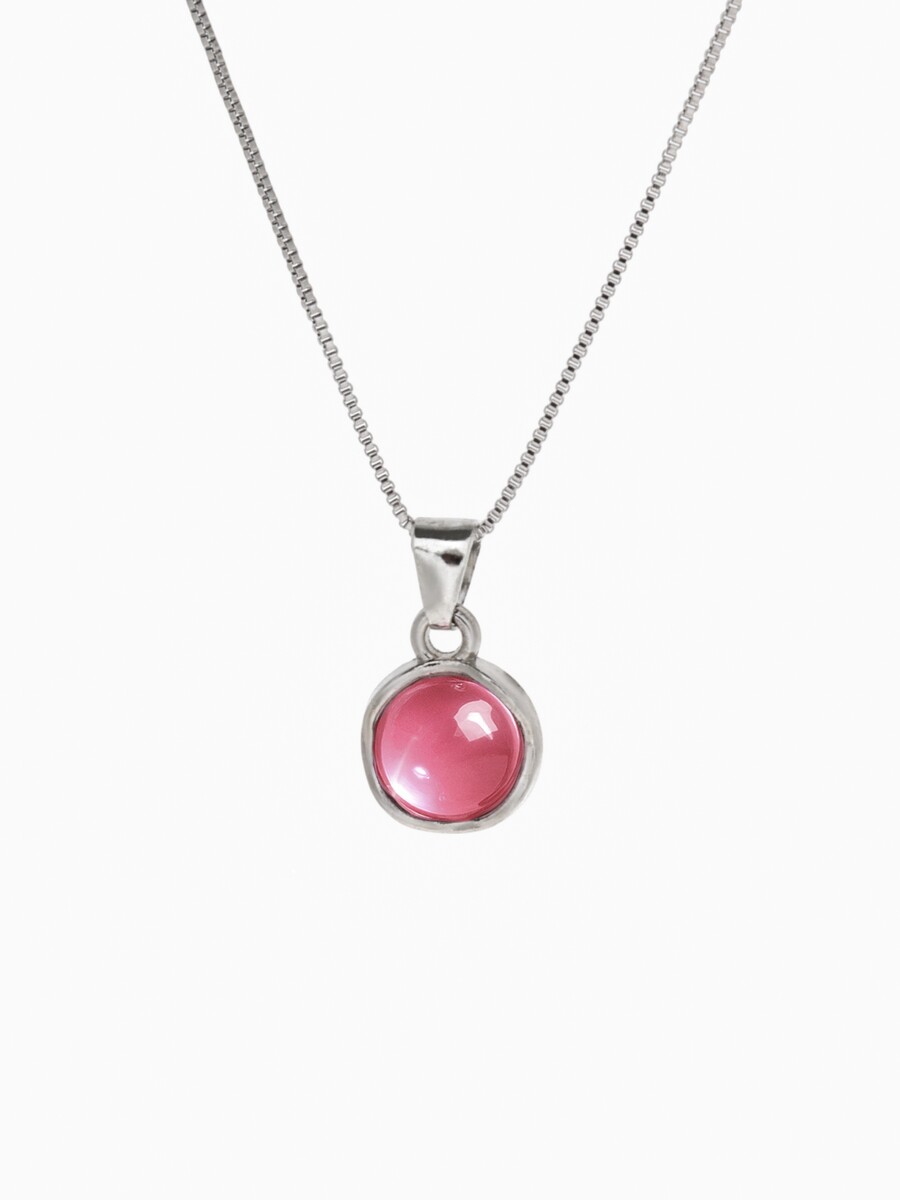 

Кулон, Розовый;прозрачный