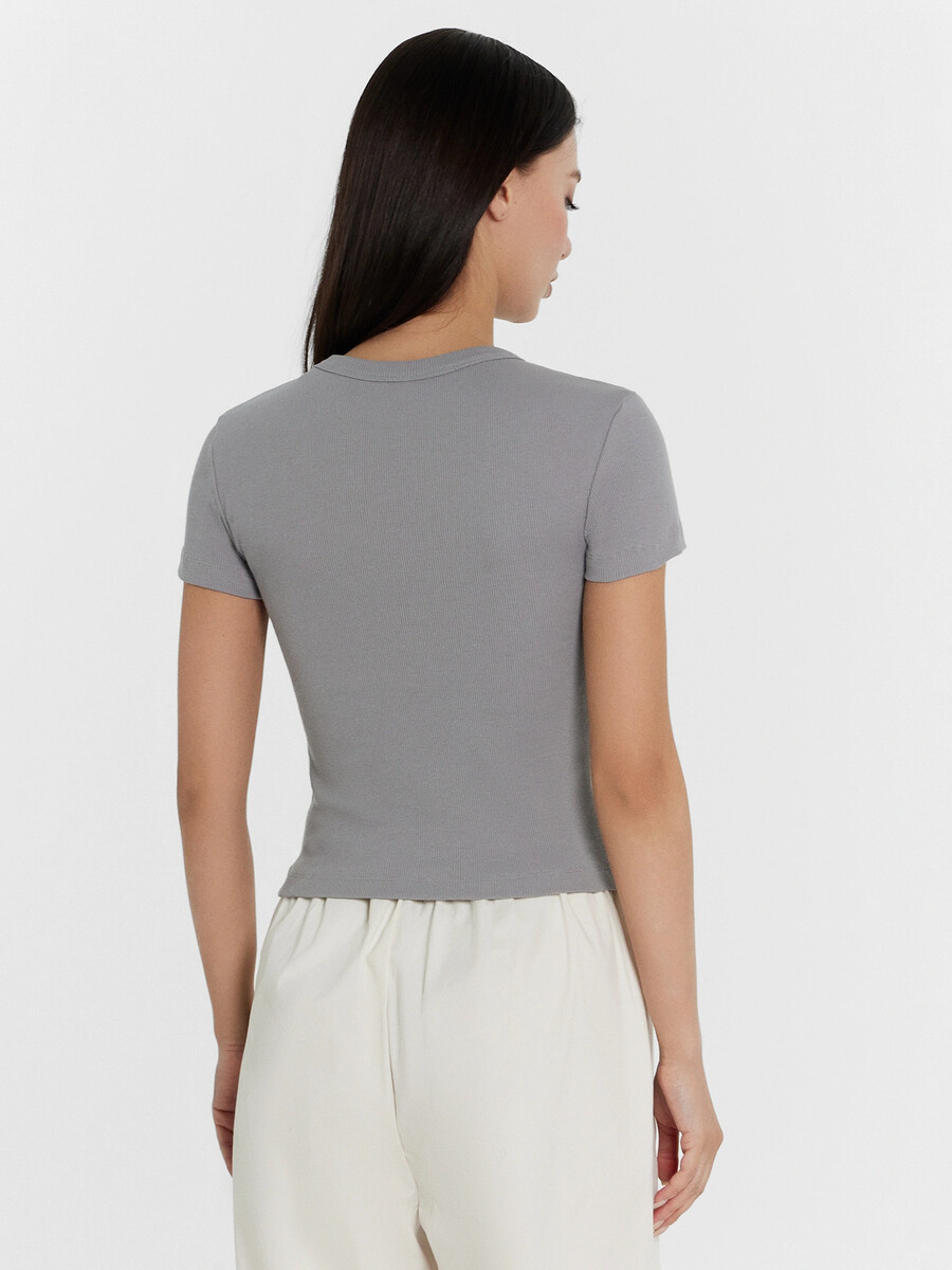 Футболка женская серая в рубчик Mark Formelle 019755145 Серый  Фото 4
