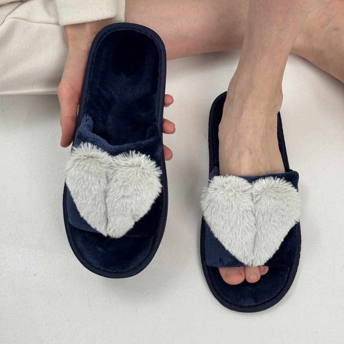 Туфли комнатные (тапочки) домашние женские TapModa 020292218 Серый  Фото 4