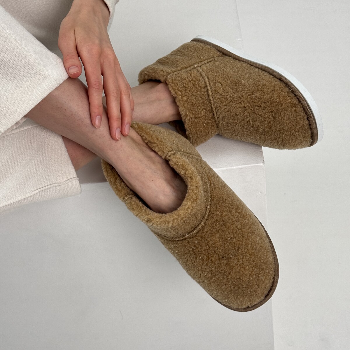Туфли комнатные (тапочки) TapModa 020292224 Коричневый  Фото 4