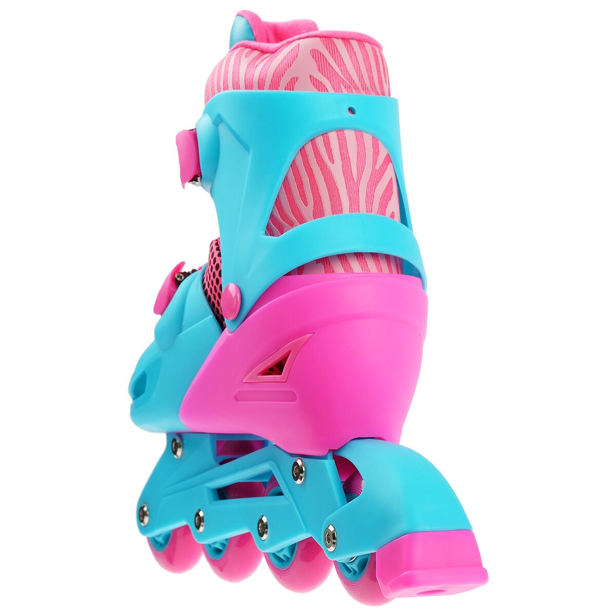 Роликовые коньки раздвижные onlytop, р. 30-33, колеса pvc 64 мм ONLYTOP 020614451 Голубой, розовый  Фото 5