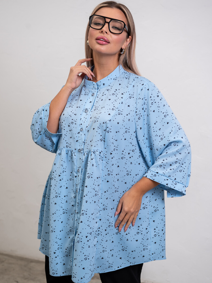 Блузка 4ADAMIS 020729148 голубой  Фото 5