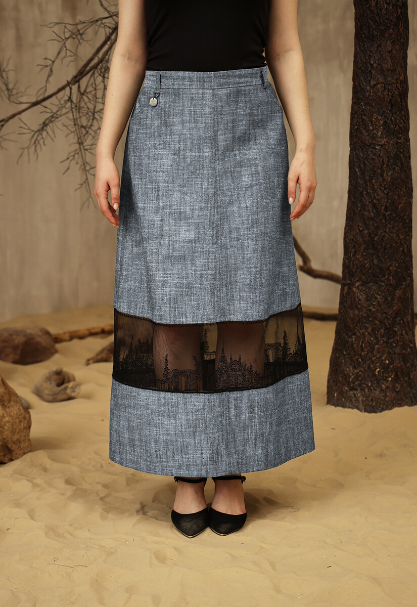 Юбка Dimma Fashion Studio 021105053 Синий  Фото 2
