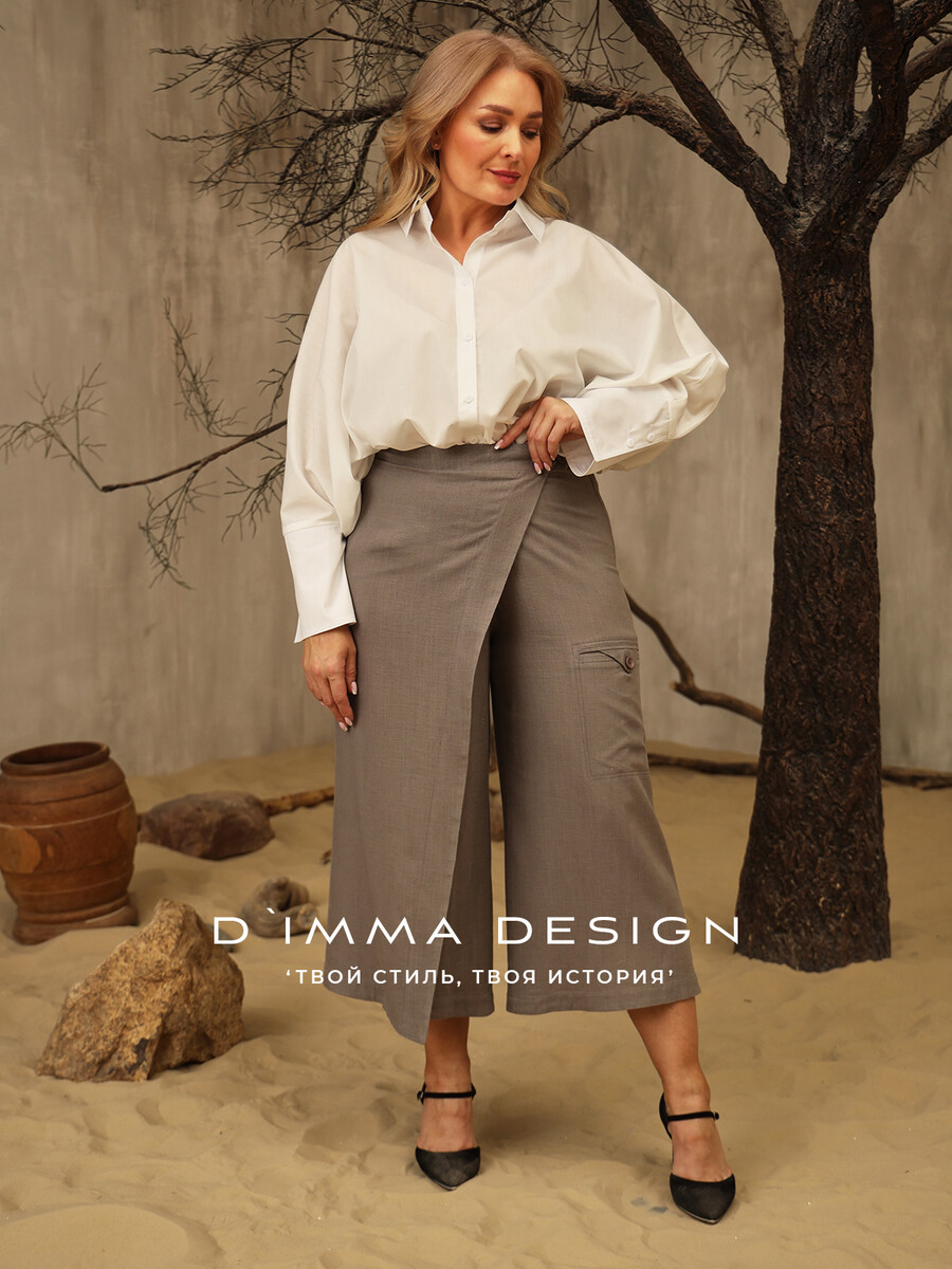 Юбка брюки Dimma Fashion Studio 021112205 Какао  Фото 2
