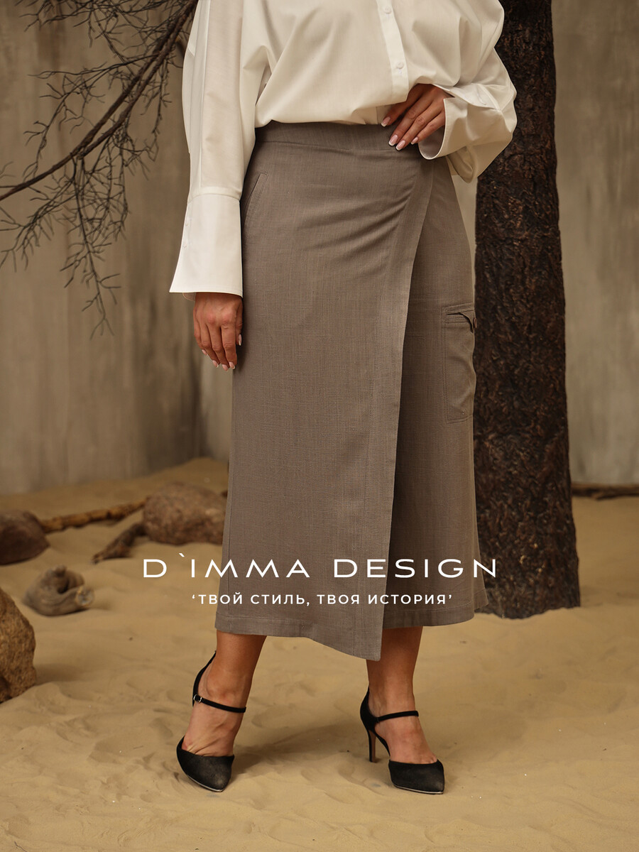 Юбка брюки Dimma Fashion Studio 021112205 Какао  Фото 4