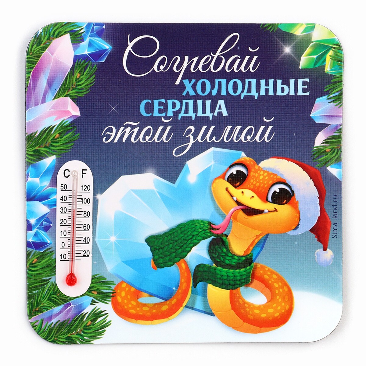 

Магнит новогодний с термометром