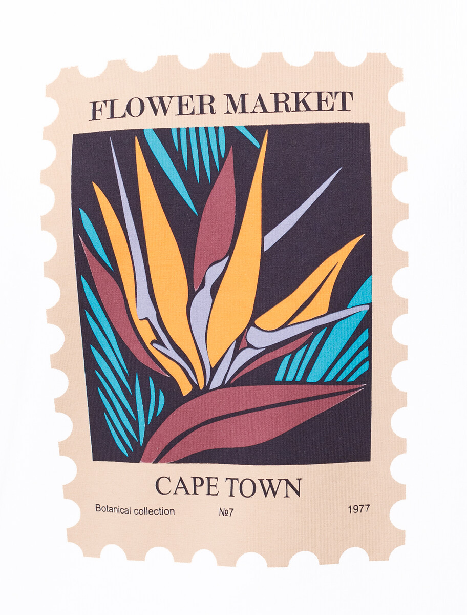 Футболка VILATTE 021553577 Белый_flower_market  Фото 2