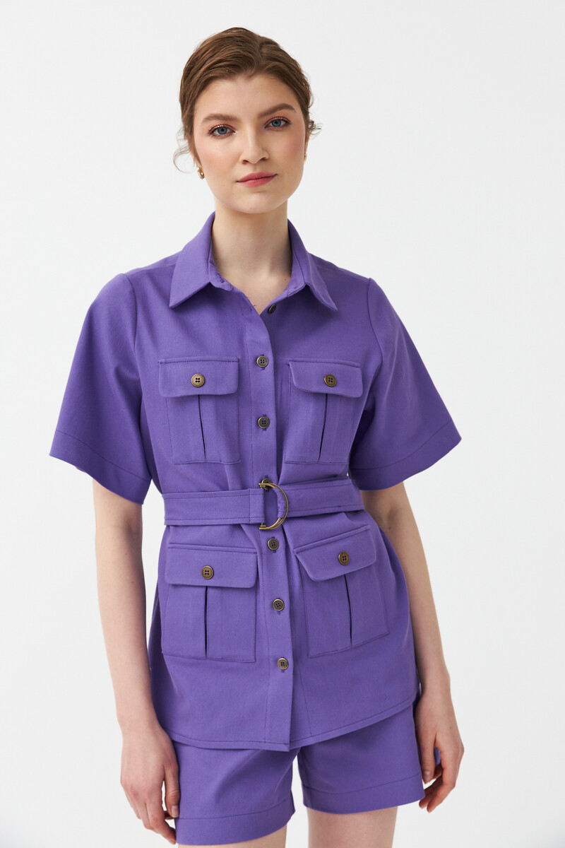Рубашка женская CLOXY 021643502 Фиолетовый  Фото 5