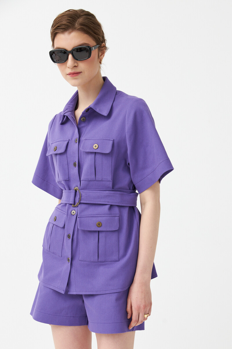 Рубашка женская CLOXY 021643502 Фиолетовый  Фото 4