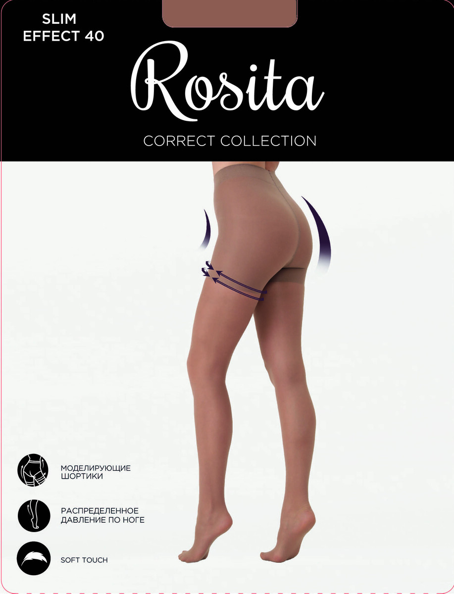Колготки Slim Effect Rosita 40 021814646 Латте 