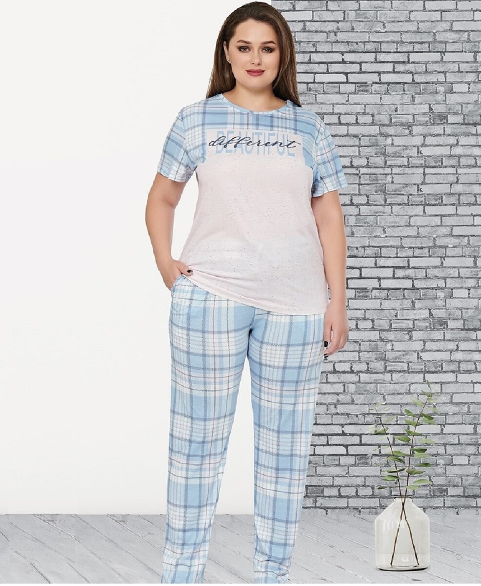 Пижама с брюками Cotpark 021866762 Голубой 