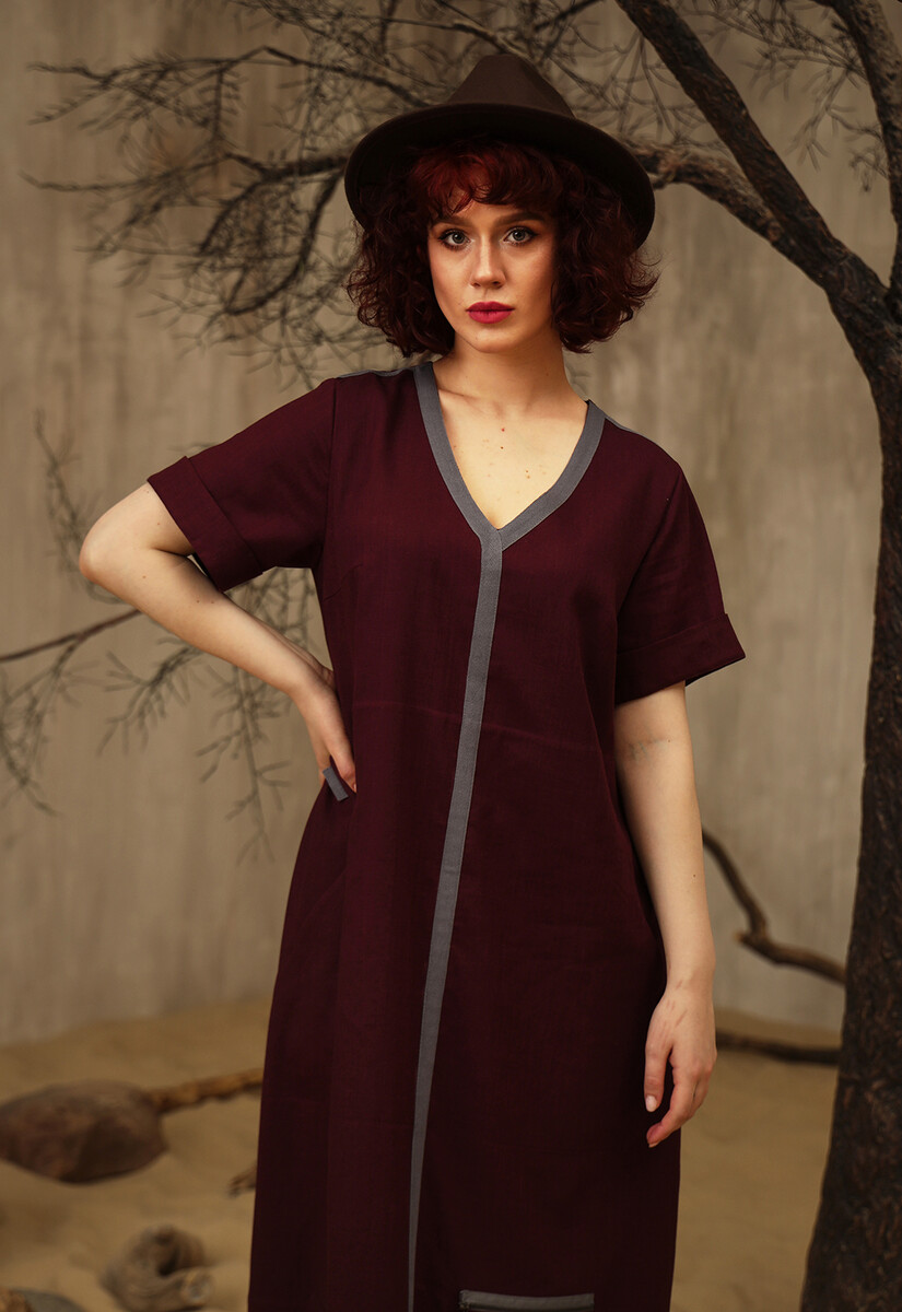 Платье Dimma Fashion Studio 021924346 Бордовый  Фото 2
