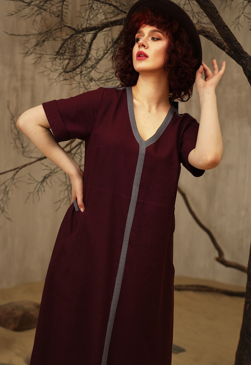 Платье Dimma Fashion Studio 021924346 Бордовый  Фото 3