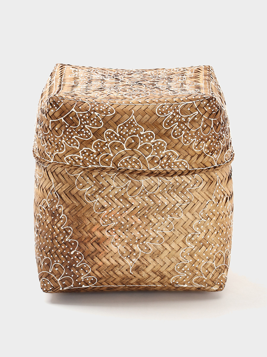 

Корзинка плетеная, Белый;бежевый