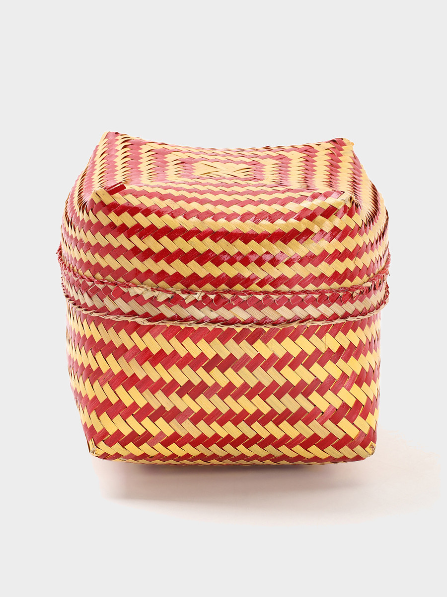 

Корзинка плетеная, Желтый;красный