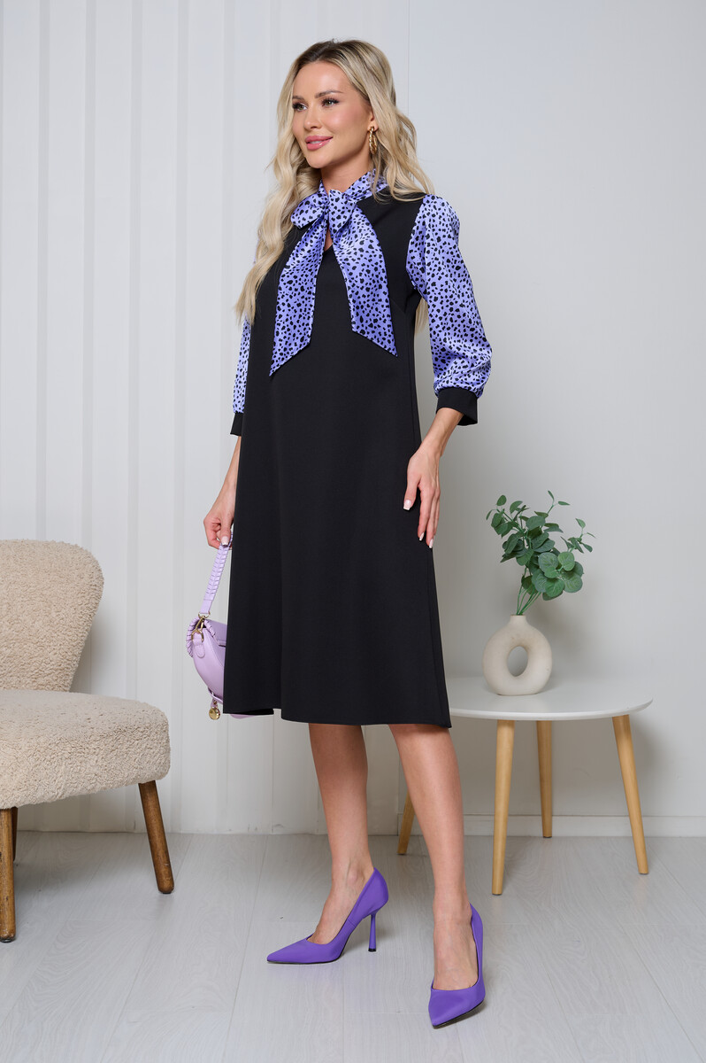 Платье BELLOVERA 022328765 Черный, фиолетовый 