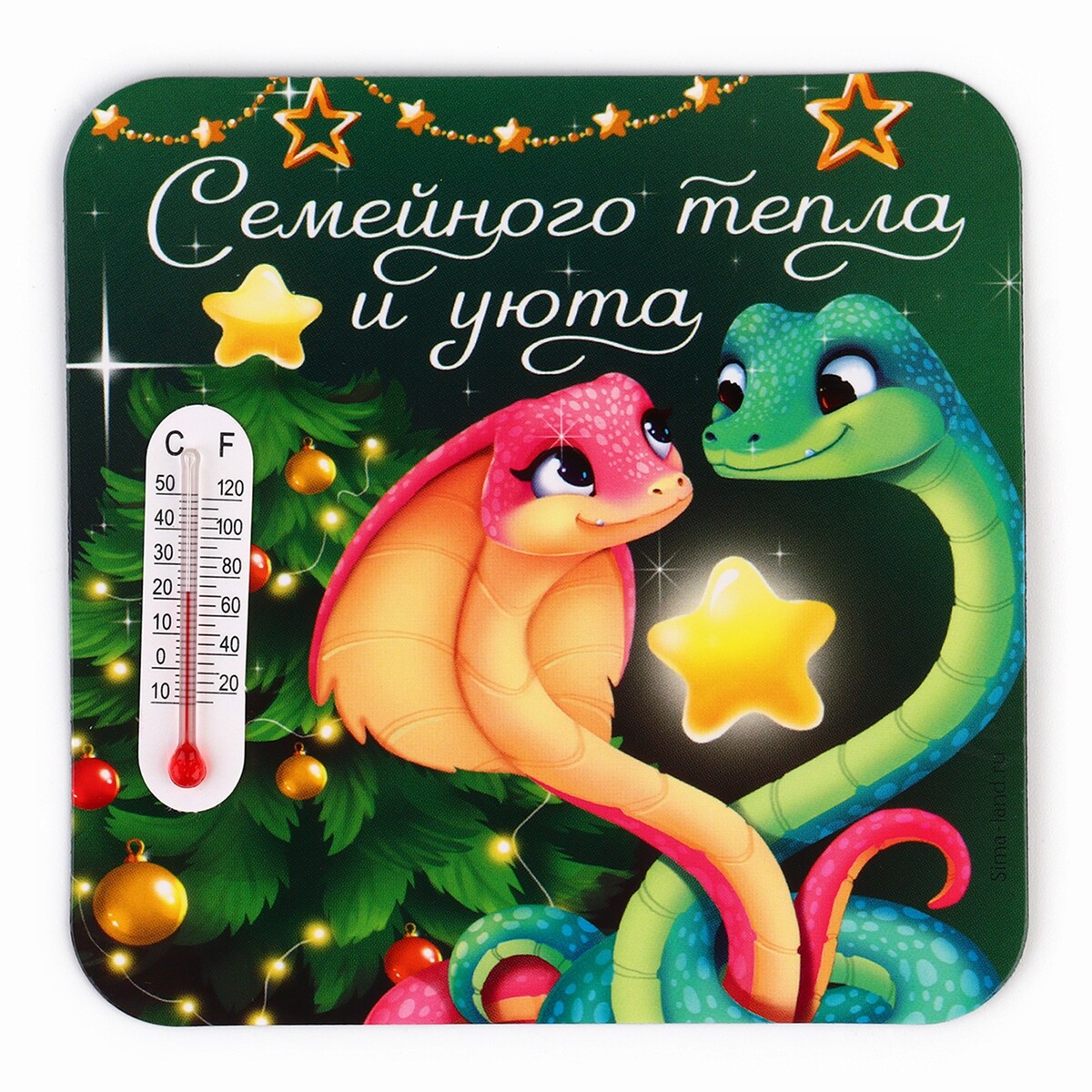 

Магнит новогодний с термометром
