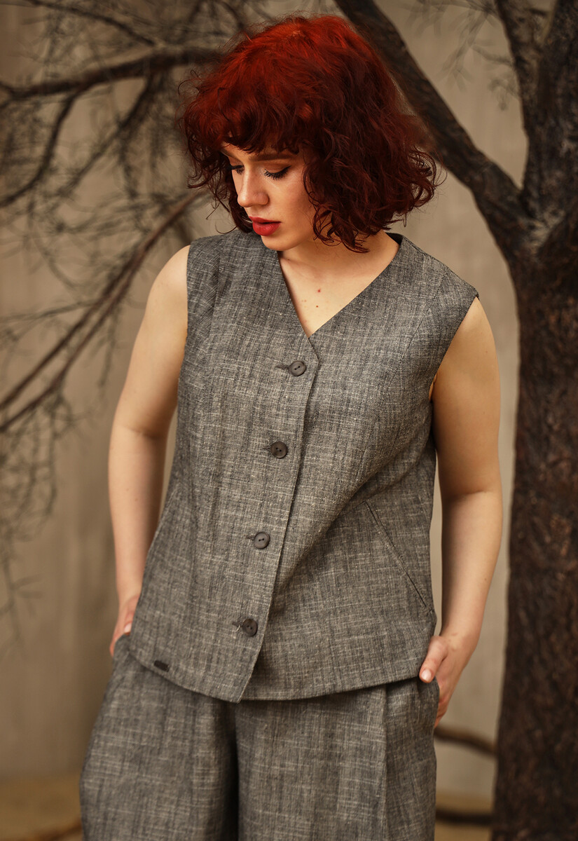Жилет Dimma Fashion Studio 022544443 Графитовый  Фото 5