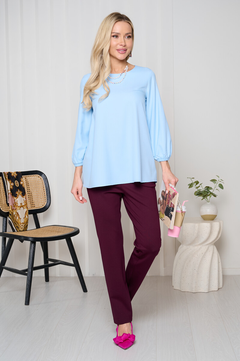 Блузка BELLOVERA 022558675 Голубой  Фото 2