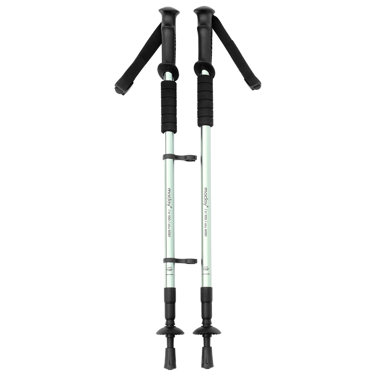 Палки треккинговые maclay, телескопические, 3-х секционные, до 135 см (2 шт), полный набор 1082322 Maclay 022563177 