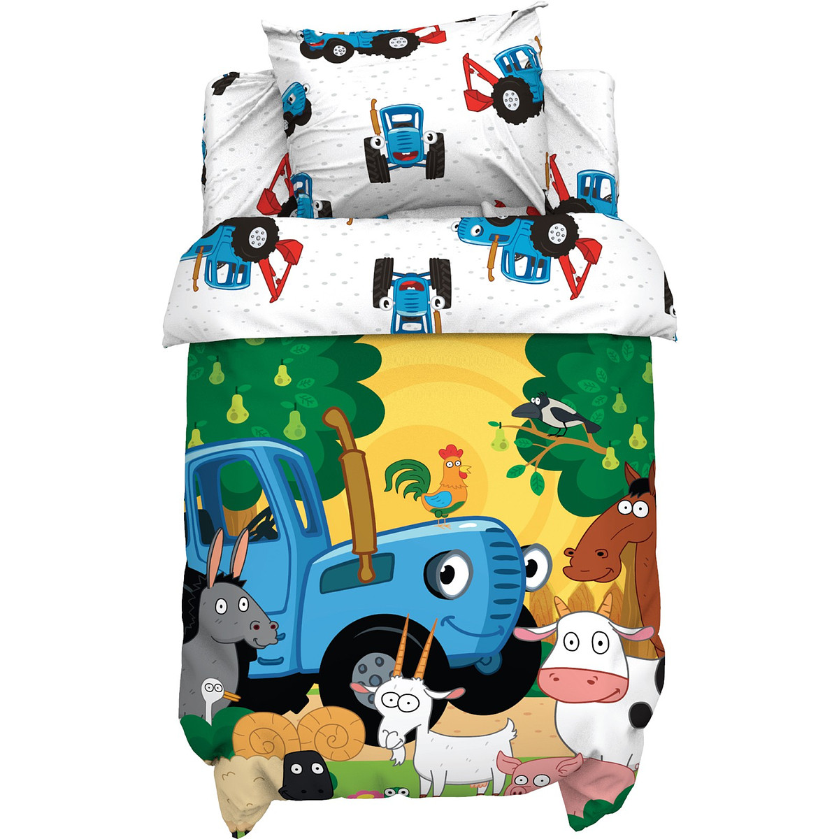 

Постельное белье, Белый;синий