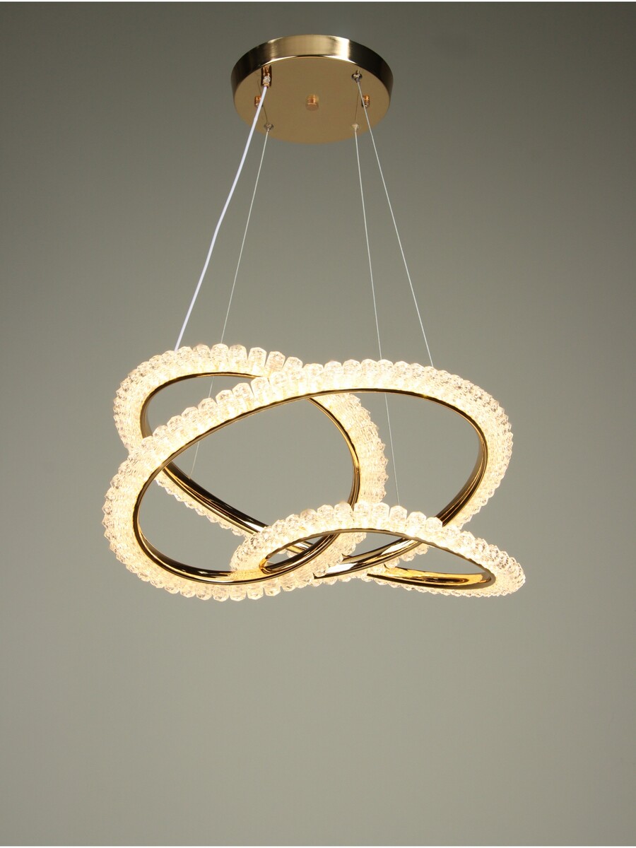 Люстра claudia 65вт led 4000-6000к золото 46х48х14+120см