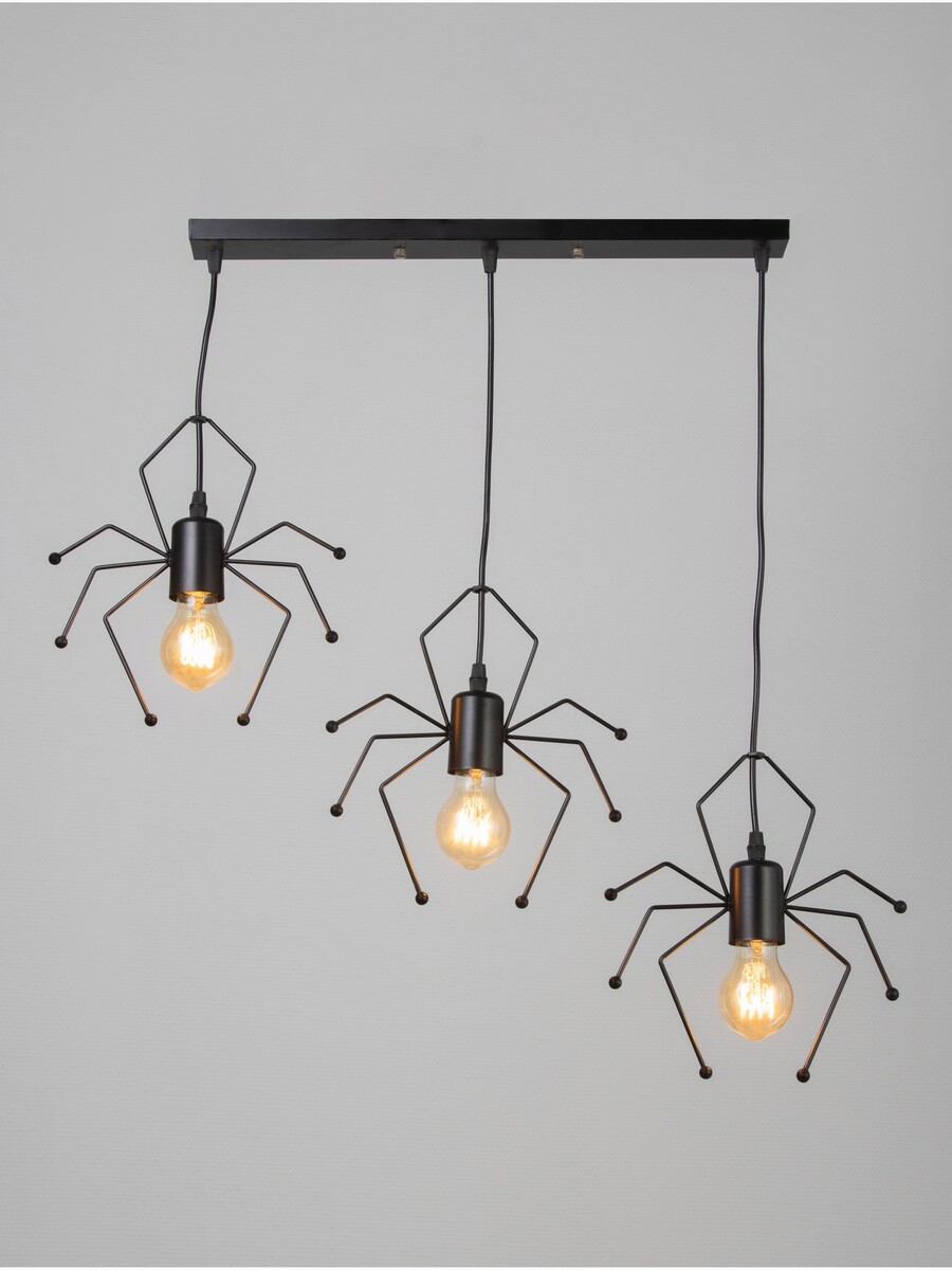 

Светильник spider 3х40вт е27 черный 52х18х8см