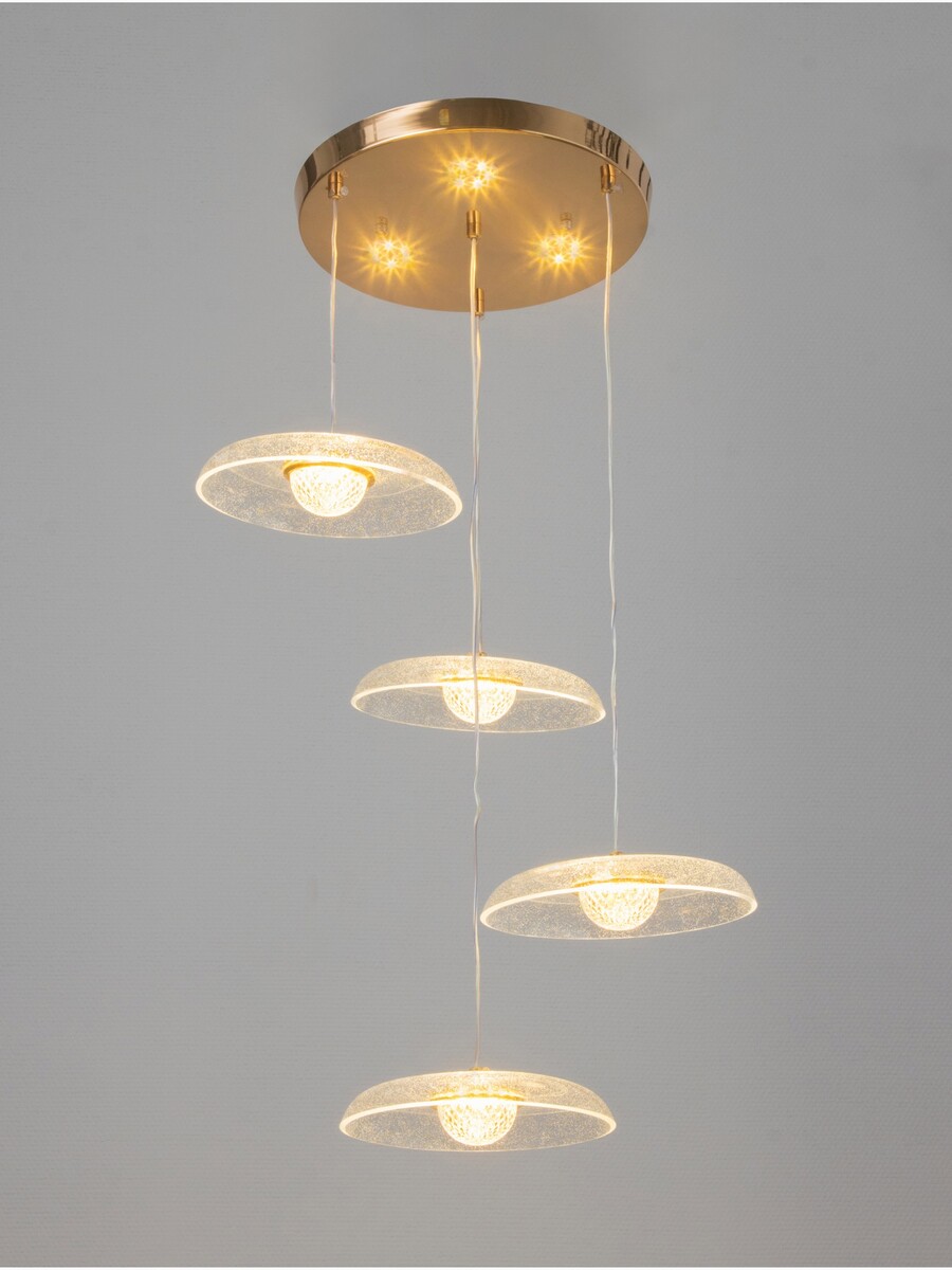 

Люстра tamara 28вт led 4000-6000к золото 43х41х42см