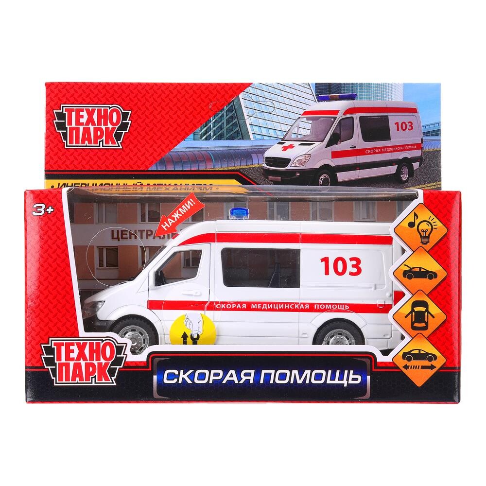 

Машина металлическая ТЕХНОПАРК 887-27A-R, Белый