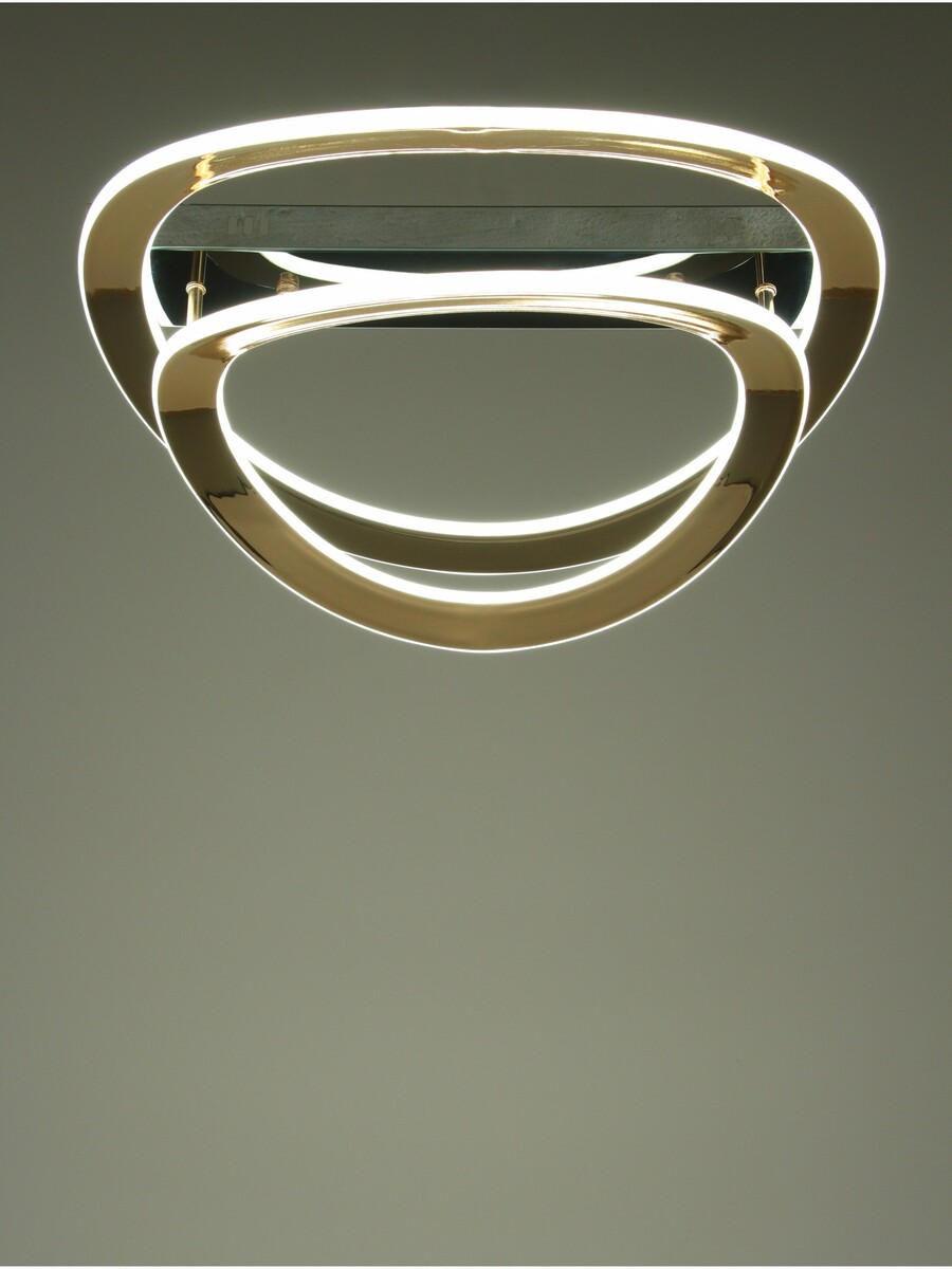 Люстра johanna 156вт led 3000-6000к золото/черный ø50+40см