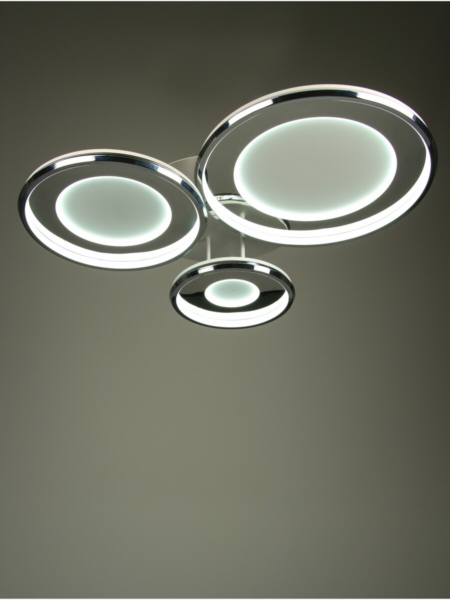 

Люстра karin 174вт led 3000-6000к хром ø30+40+50(82х71х15)см