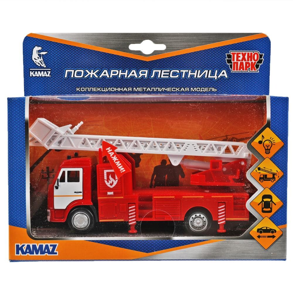 

Машина металлическая KAMAZ, Технопарк KAMFIR-15SLFIR-RDWH, Красный