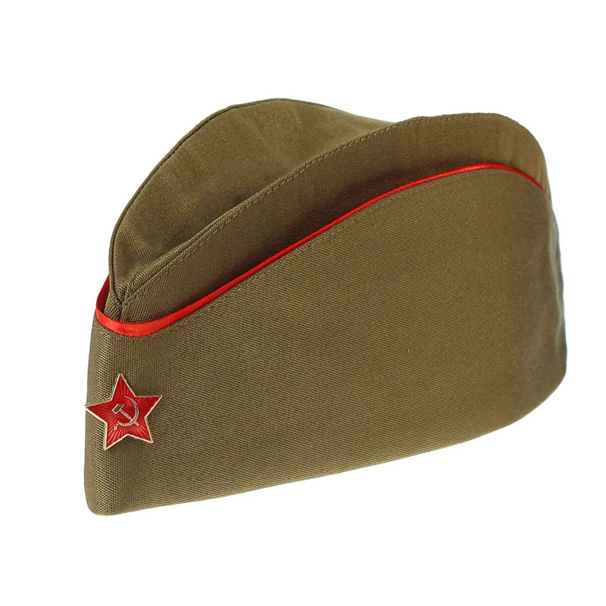 

Пилотка детская с красным кантом, р. 52–55 см, Зеленый