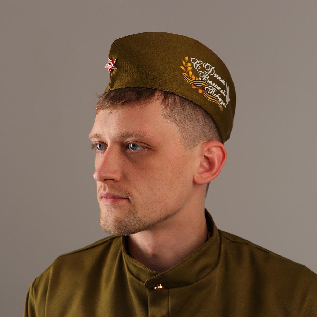 

Пилотка солдатская на 9 мая, Зеленый