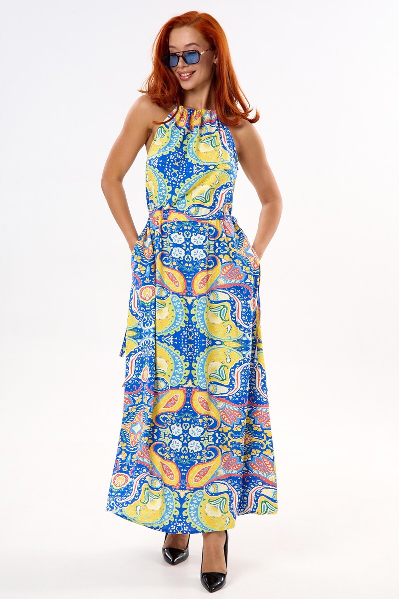 Платье Lika Dress 023699835 Синий/желтый  Фото 2