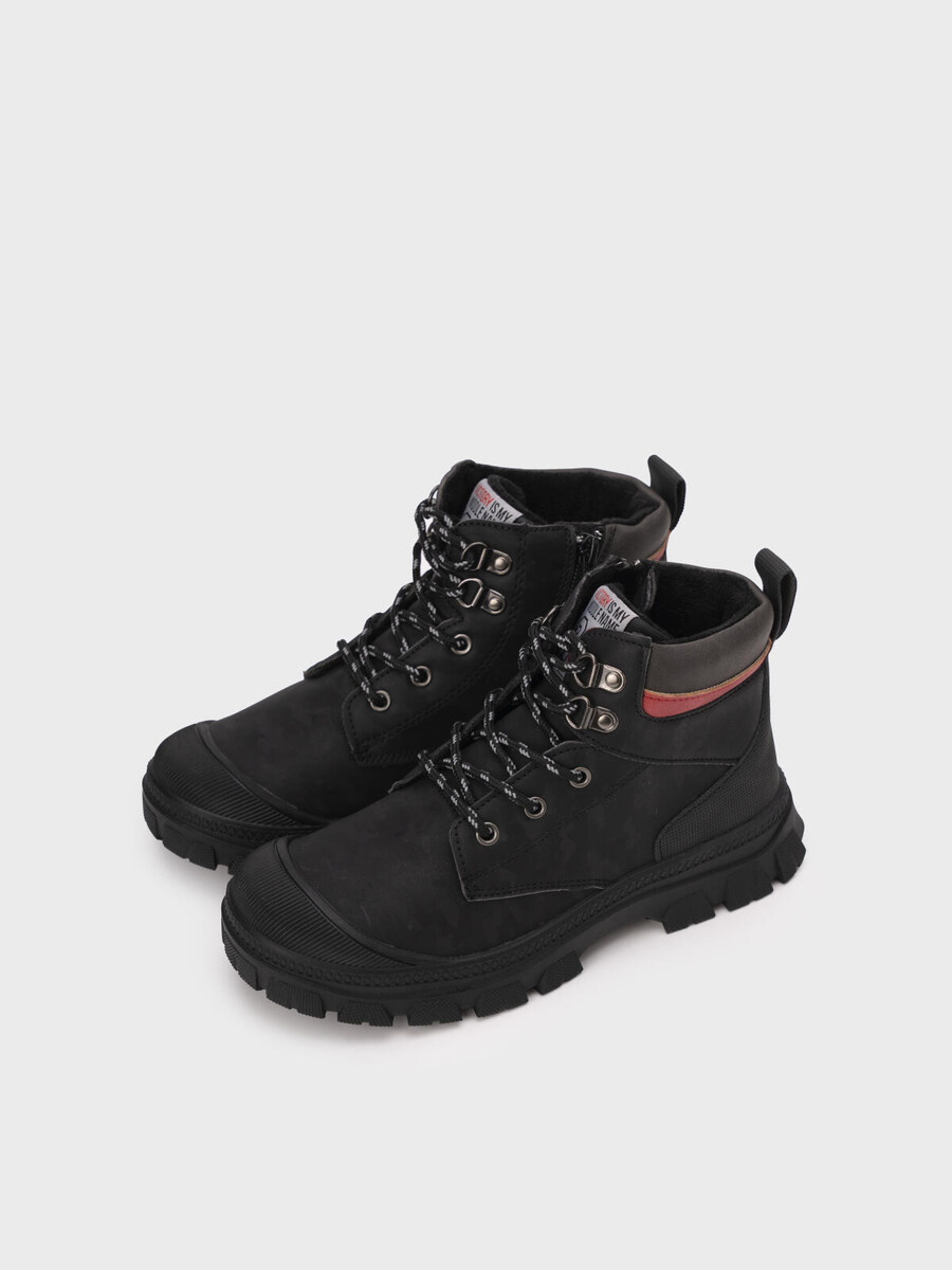 

Ботинки, Черный;красный